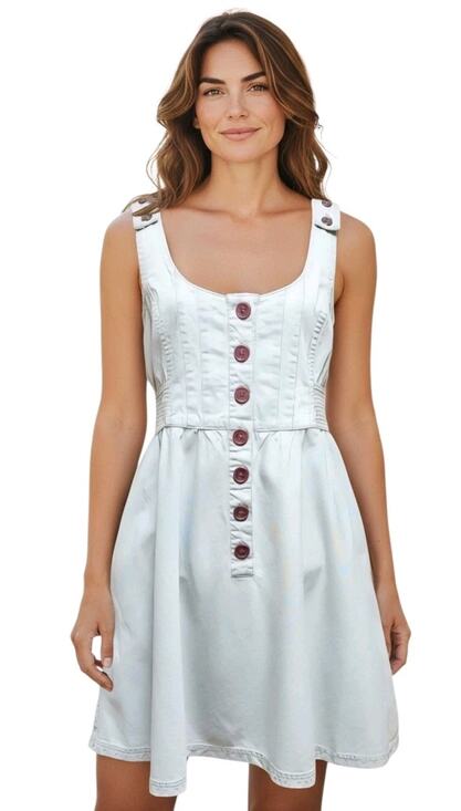 Radcliffe London Dresses & Skirts - Radcliffe London New Women's Sleeveless Light Blue Denim Button-Up Dress Size 10
